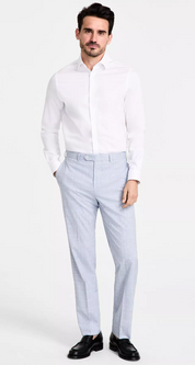 Michael Kors Mens Classic fit Dress Pants 30 / 30 Light Blue Check