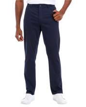 Izod Mens Straight fit Casual Pants 38 / 32 Navy Blue Solid