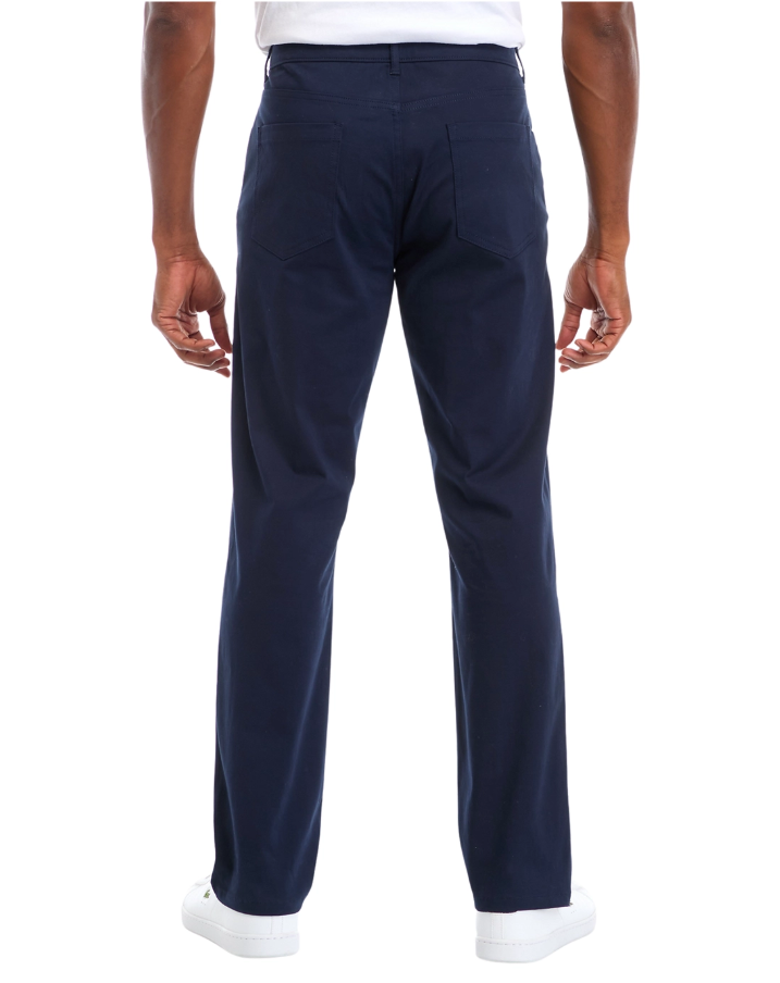 Izod Mens Straight fit Casual Pants 38 / 32 Navy Blue Solid