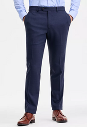 Ted Baker Mens Modern fit Dress Pants 38 / 32 Navy Blue Solid Stretch