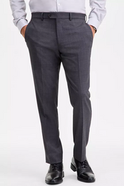 Ted Baker Mens Modern fit Wool Dress Pants 30 / 32 Gray Birdseye