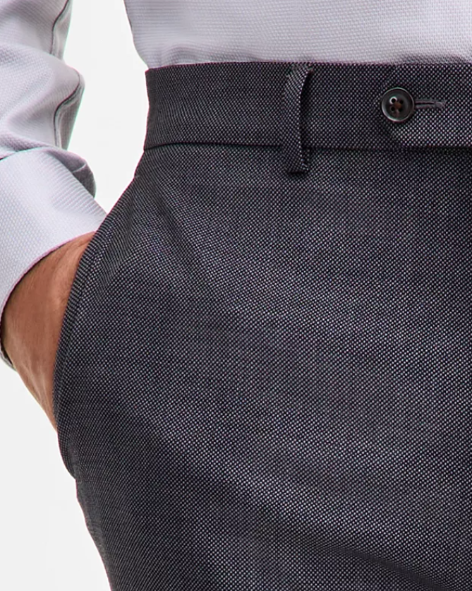 Ted Baker Mens Modern fit Wool Dress Pants 33 / 32 Gray Birdseye