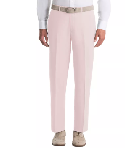 Lauren Ralph Lauren Mens Classic fit Dress Pants 32 / 32 Pink Solid Stretch