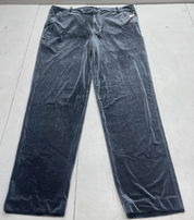 Jay Walker Mens Straight fit Casual Velvet Pants 33 / 33 Blue Solid