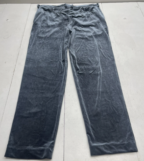 Jay Walker Mens Straight fit Casual Velvet Pants 33 / 33 Blue Solid