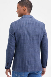 Nautica Mens Modern fit Sport Coat Blazer 40 L Blue Plaid