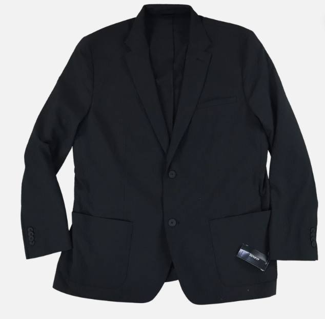 Alfani Mens Classic fit Suit Jacket Blazer Medium Black Solid