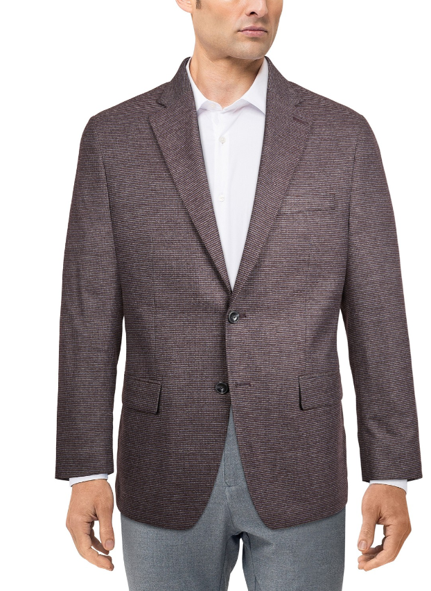 Michael Kors Mens Classic fit Sport Coat Blazer 44 L Purple Striped