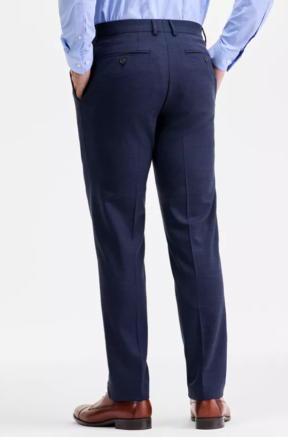 Ted Baker Mens Modern fit Dress Pants 36 / 30 Navy Blue Solid Stretch