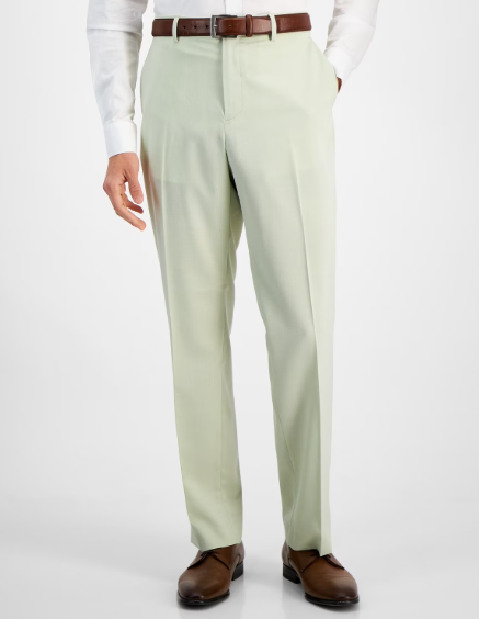 Perry Ellis Mens Slim fit Dress Pants 32 / 32 Sage Green