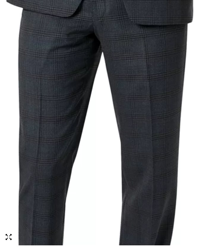 Michael Kors Mens Modern fit Dress Pants 34 / 34 Charcoal Grey Plaid Stretch