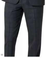 Michael Kors Mens Modern fit Dress Pants 32 / 32 Dark Grey Plaid Stretch