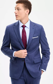 Tommy Hilfiger Mens Modern fit Sport Coat Blazer 42 R Blue Solid Stretch