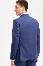Tommy Hilfiger Mens Modern fit Suit Jacket Blazer 40 S Blue Solid Stretch Wool
