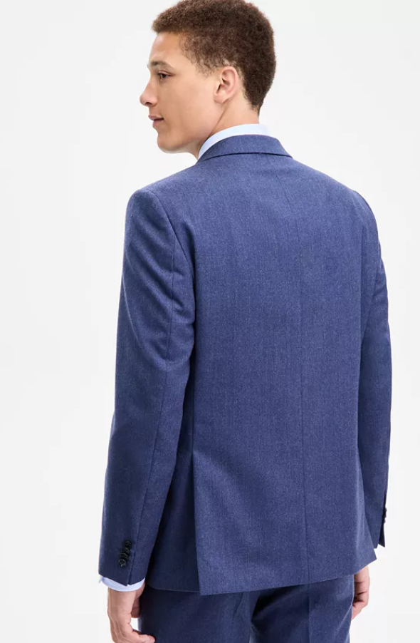 Tommy Hilfiger Mens Modern fit Suit Jacket Blazer 40 S Blue Solid Stretch Wool