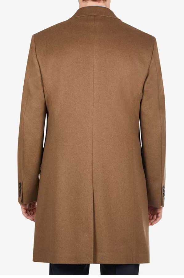 Lauren Ralph Lauren Mens Pure Cashmere Classic fit Overcoat Coat 38 S Brown