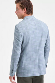 Michael Kors Mens Classic fit Sport Coat Blazer 44 L Mint Green Plaid Stretch