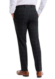 Bar Iii Mens Slim fit  Wool Dress Pants 32 / 34 Navy / Green Plaid