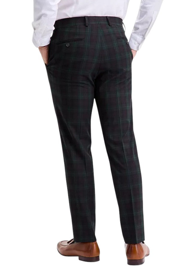 Bar Iii Mens Slim fit  Wool Dress Pants 32 / 34 Navy / Green Plaid