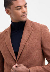 Nautica Mens Modern fit Sport Coat Blazer 42 R Brown Herringbone Stretch