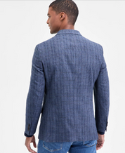 Nautica Mens Modern fit Sport Coat Blazer 40 R Blue Plaid Stretch