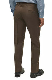 Brooks Brother Mens Classic fit Wool Dress Pants 38 / 30 Brown Solid