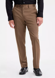 Bar Iii Mens Slim fit Dress Pants 32 / 30 Brown Solid