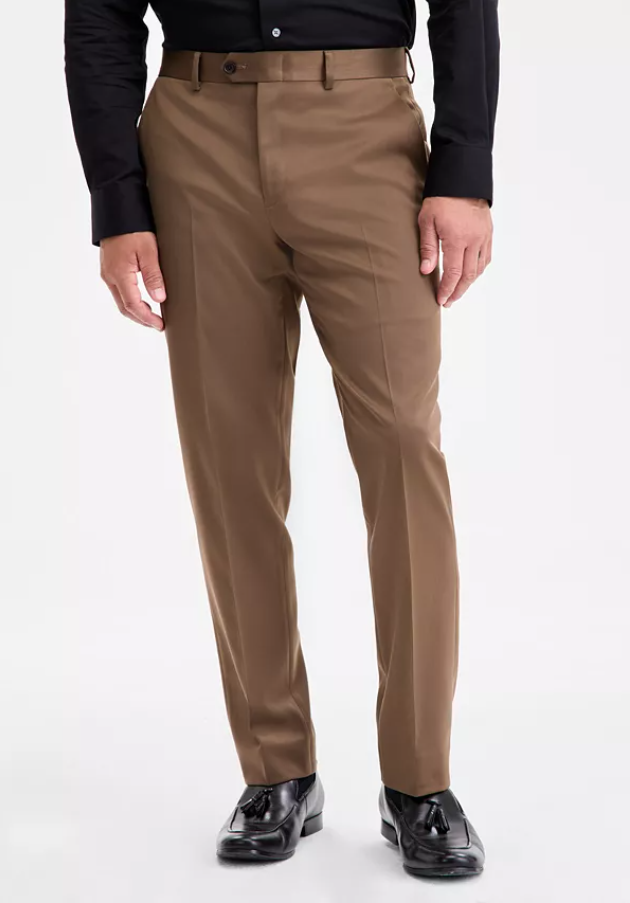 Bar Iii Mens Slim fit Dress Pants 32 / 30 Brown Solid