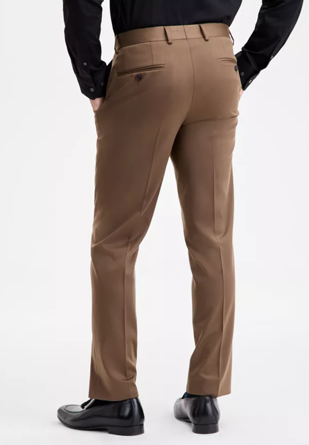 Bar Iii Mens Slim fit Dress Pants 32 / 30 Brown Solid