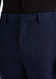 Perry Ellis Mens Modern fit Dress Pants 36 / 29 Navy Blue Check Stretch