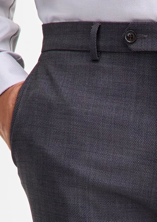 Ted Baker Mens Modern fit Dress Pants 40 / 30 Charcoal Grey Birdseye Wool