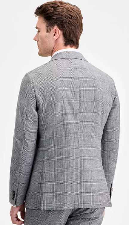 Ted Baker Mens Modern fit Double Breasted Sport Coat Blazer 46 R Black Plaid