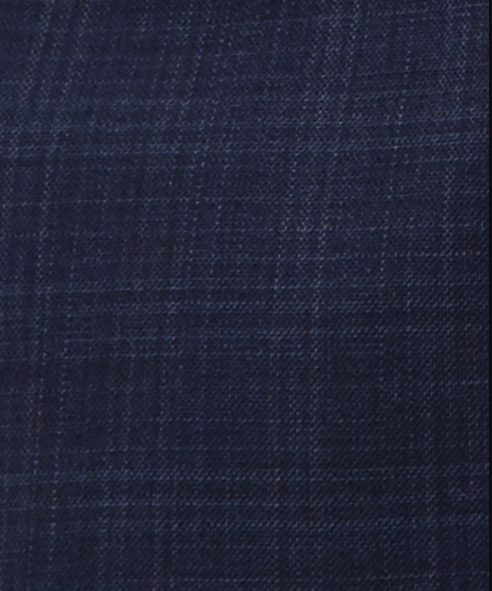 Calvin Klein Mens Slim fit Suit Jacket Blazer 42 R Navy Blue Plaid Stretch Wool