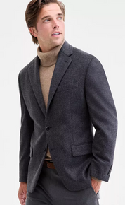 Michael Kors Mens Classic fit Sport Coat Blazer 46 R Grey Solid Stretch Wool