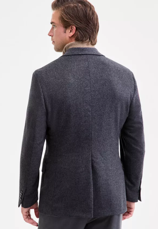Michael Kors Mens Classic fit Sport Coat Blazer 46 R Grey Solid Stretch Wool