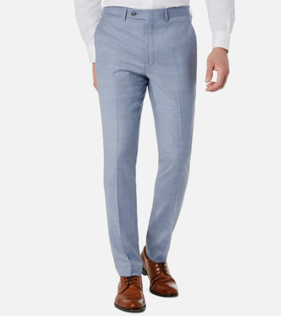 Calvin Klein Mens Slim fit Dress Pants 33 / 30 Powder Blue Solid