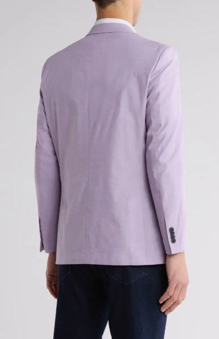 Nautica Mens Modern fit Sport Coat Blazer 36 S Lavender Purple Solid Stretch