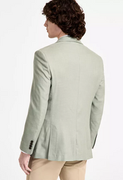 Nautica Mens Modern fit Sport Coat Blazer 44 R Sage Green Solid Stretch