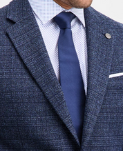 Ted Baker Mens Modern fit Sport Coat Blazer 46 R Navy Blue Plaid Stretch