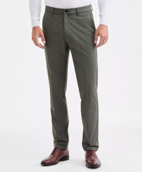 Michael Kors Mens Classic fit Dress Pants 36 / 30 Green Solid Stretch