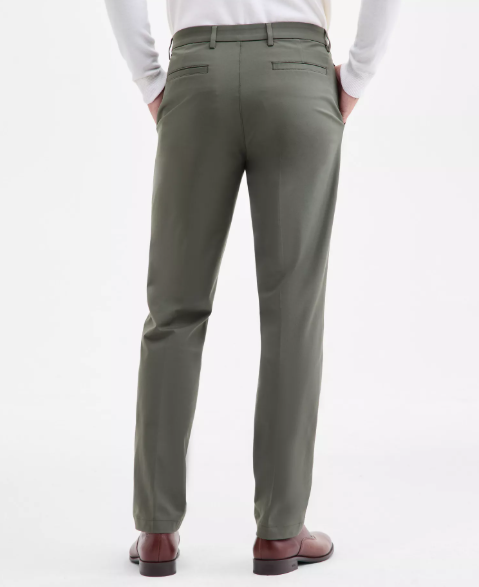 Michael Kors Mens Classic fit Dress Pants 36 / 30 Green Solid Stretch