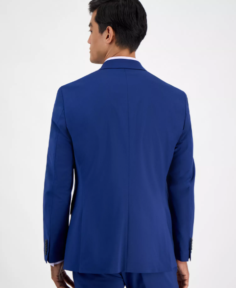 Hugo Boss Mens Modern fit Sport Coat Blazer 40 R Blue Solid Stretch