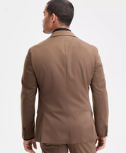 Bar lll Mens Slim fit Suit Jacket Blazer 40 S Brown Solid Stretch