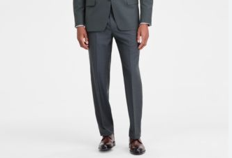 Michael Kors Mens Classic fit Dress Pants 36 / 30 Green Solid Stretch Wool