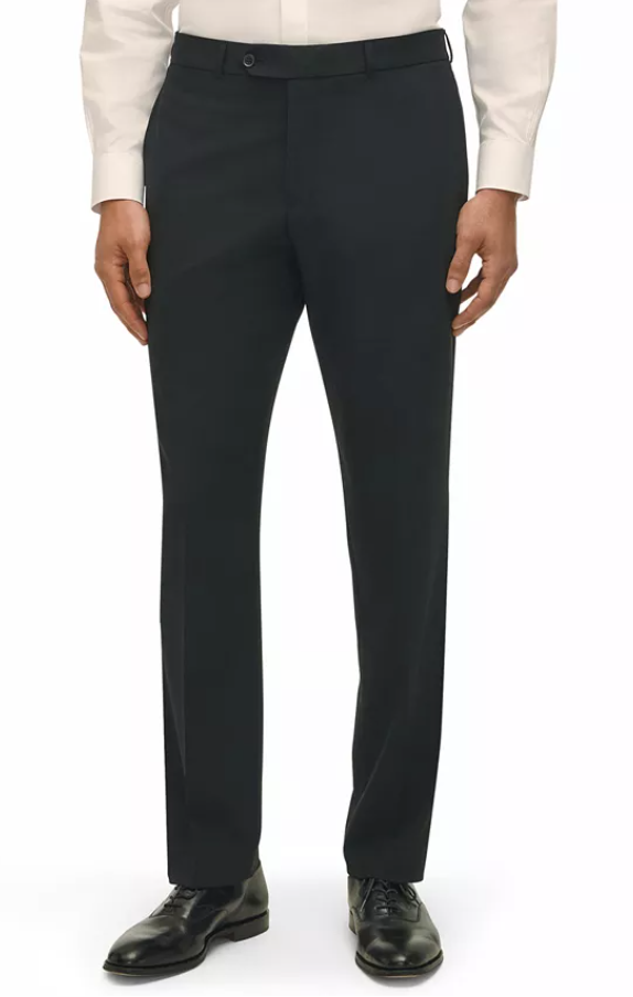Brooks Brothers Mens Classic fit Dress Pants 44 / 30 Black Solid