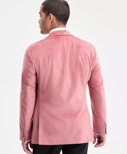 Bar III Mens Slim fit Sport Coat Blazer 36 R Pink Solid