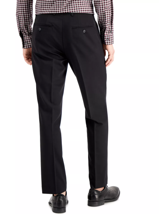 Perry Ellis Mens Modern fit Dress Pants 32 / 30 Black Solid Stretch