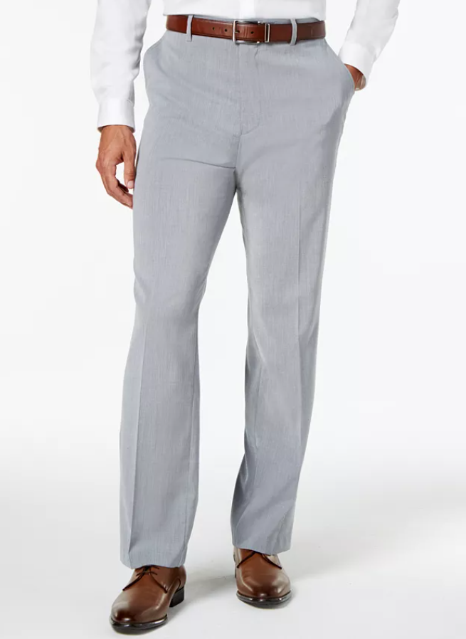 International Concepts Mens Classic fit Dress Pants 34 / 30 Light Grey