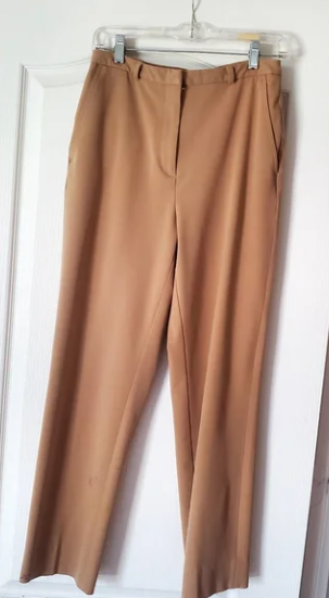 Casual Corner Womens Classic fit Dress Pants 14 / 32 Brown Solid