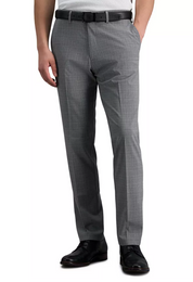 Kenneth Cole Mens Slim fit Dress Pants 30 / 32 Mid Grey Plaid